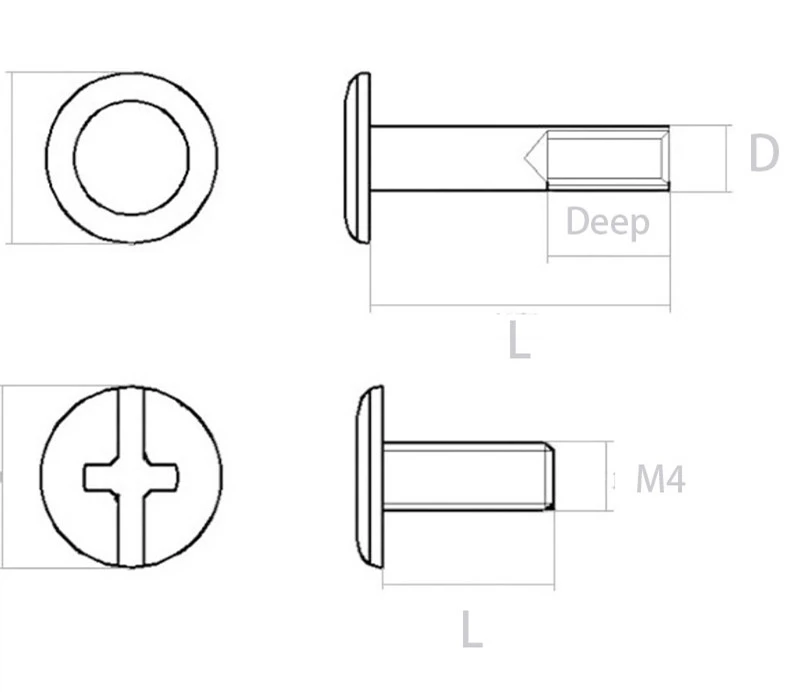 brass sinding post screw 1
